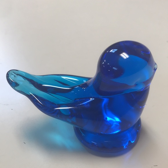 Vintage Terra Studios Blue Bird of Happiness 3-1/2" Art Glass Figurine‎ - Picture 3 of 7